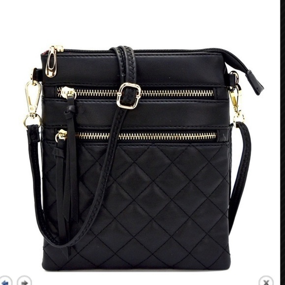 Handbags - Quilted Multi Pocket Cross Body
